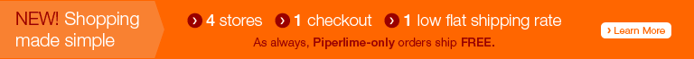 new! shopping made simple. 4 stores, 1 checkout, 1 low flat shipping rate. as always, piperlime-only orders ship free. learn more.