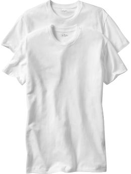Men: Crew neck undershirt (2-pack) - white