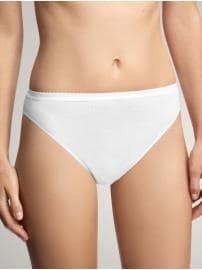 Scalloped trim high cut underwear