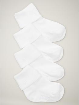BabyGap: Triple-roll socks (4-pack white) - white