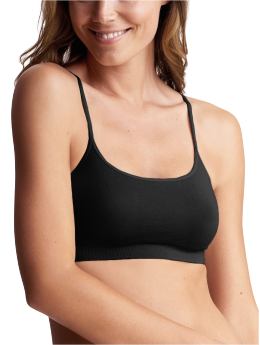 Women: Essential basic racerback bra - black