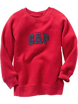BabyGap: Logo crewneck sweatshirt - carmine red