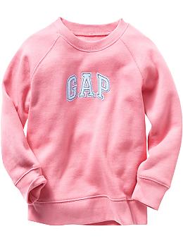 BabyGap: Logo crewneck sweatshirt - pink rosebloom