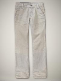 Crushed railroad straight jeans