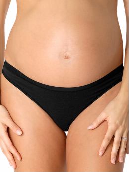 Gap stretch cotton thong (solid) - black