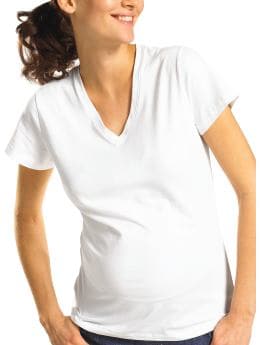Gap Short-sleeved stretch v-neck T - white