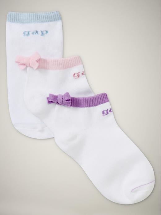 Gap Girls White Bowtie Ankle Socks