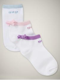 Bow tie ankle socks (3-pack)