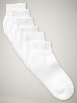 GapKids: 1/4-top socks (6-pack) - white