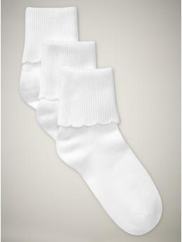GapKids: Scalloped socks (6-pack) - white