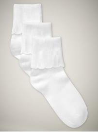 Scalloped socks (6-pack)