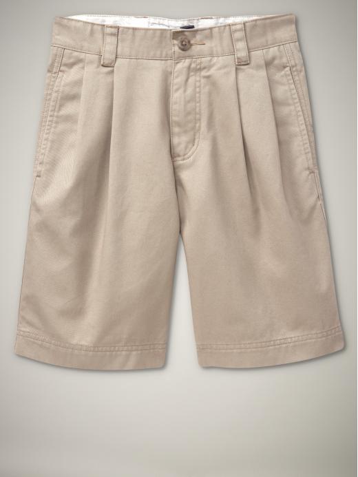 Boys Khaki Gapshield Pleated Shorts