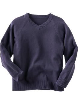 GapKids: fine gauge v-neck sweater - basic navy