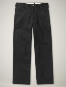 GapKids: Gapshield flat front khakis - black