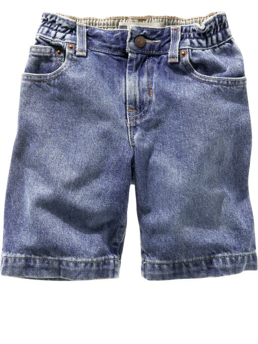 GapKids: Denim elastic waist shorts - medium wash