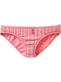 Women: Ultra low stretch cotton teeny bikini - strawberry ice stripe