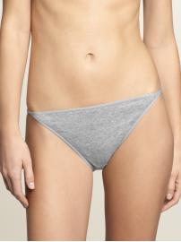 Regular rise printed cotton bikini
