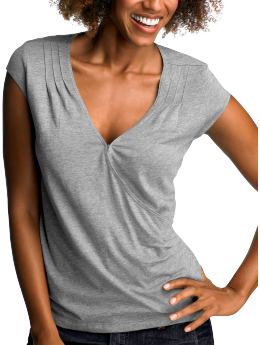 Gap Short-sleeved nursing top - flannel heather