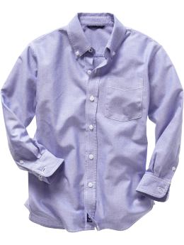 GapKids: Long-sleeved GapShield oxford shirt - blue