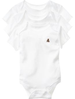GapMaternity: Short-sleeved essential bodysuit (3-pack) - white