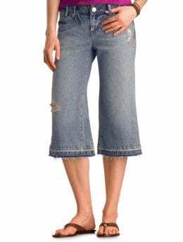 Gap Original gaucho distressed jeans