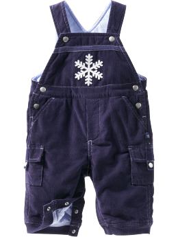 Gap Snowflake corduroy overalls
