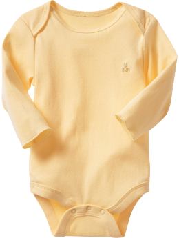 BabyGap: Long-sleeved essential bodysuit - light yellow