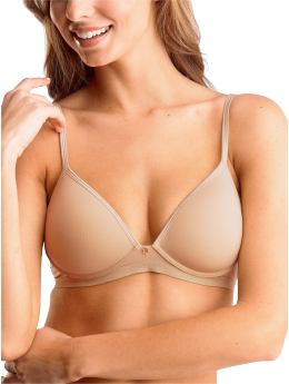 Women: Wireless t-shirt bra - light nude