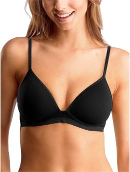 Women: Wireless t-shirt bra - black
