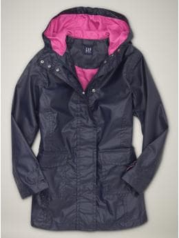 GapKids: Hooded rain jacket - washed navy