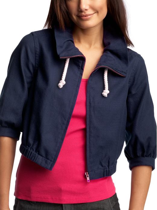 Women: Womens: 3/4-sleeved cropped jacket: Outerwear: New Arrivals | Gap from gap.com