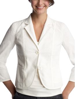 Women: Eyelet blazer - new off white