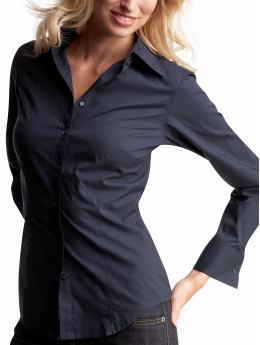 Gap.com: Women: Womens: French cuffed shirt: Long-Sleeved: Shirts :  button front french cuffed shirt polo collar long-sleeved