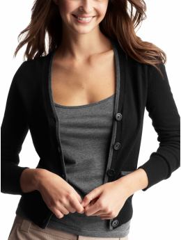 Gap.com: Women: Womens: Tipped cardigan: Tops: New Arrivals :  tops v neck cardigan tipped cardigan