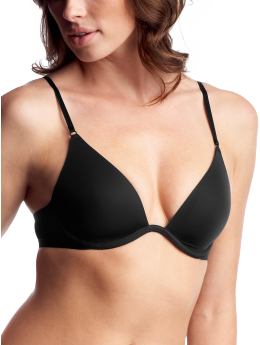 Women: Zero visibility low-cut t-shirt bra - black