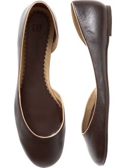 Gap.com: Women: Shop Women's Styles: Shoes: Ballet Flats:Leather d'orsay flats :  leather flats ballet shoes