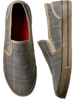 Sneakers:Houndstooth slip-on :  menswear shoe unisex shoes