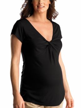 Gap Short-sleeved knot top - black