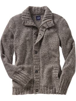 Men: Marled full-zip sweater - dark olive