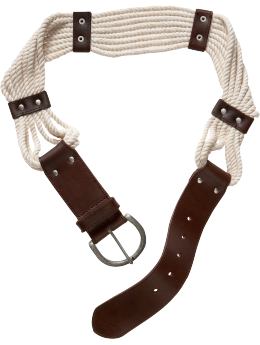 Gap.com: Women: Women: Leather and rope belt: Belts :  rope leather womens belts gap