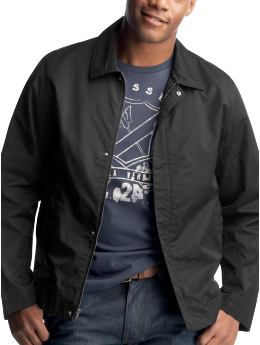 Men: Cotton/Nylon jacket - true black