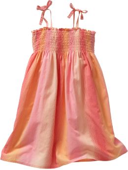 Gap Streaked gauzy smocked dress