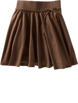 Gap Braided belt skirt - soil brown