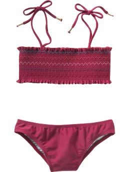 Gap.com: GapKids: Girls: Smocked bandeau bikini: Swim: Swim :  smocked gap swim gapkids