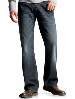 Men: Low rise boot fit (dark wash) jeans - dark Men: Low rise boot fit (dark wash) jeans - dark