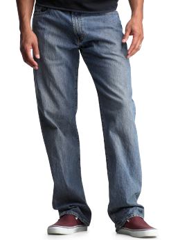 Men: Standard fit (medium wash) jeans - medium