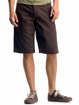 Men: Flat front field shorts - deep mahogany