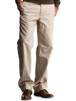 Men: Work relaxed fit khakis - khaki