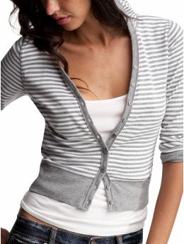 Gap.com: Women: Womens: Cropped button-front striped hoodie: Tops: New Arrivals from gap.com