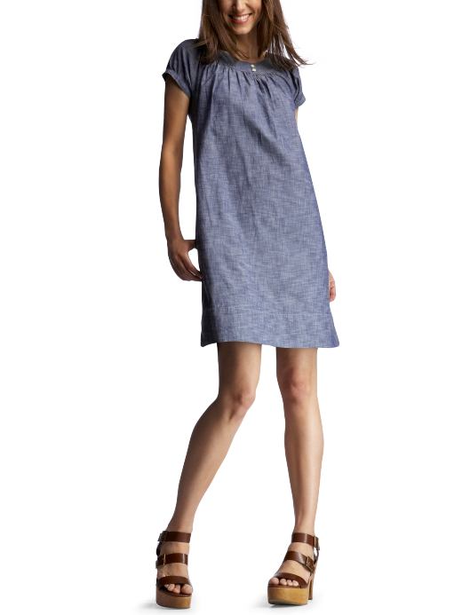 Women: Womens: Chambray puff-sleeve dress: Dresses: New Arrivals | Gap from gap.com